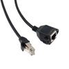 90 Degree Male To Female Ethernet LAN Cord Network Wire RJ45 Cable Panel Mount Extension Cable