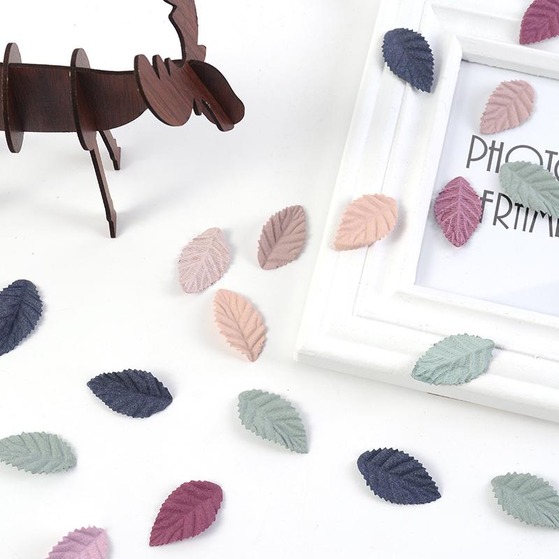 30Pcs 4CM Tree Leaf Artificial Flower Leaves For Home Wedding Decoration 2025 Fall Wreath Garland Bookmark Decor DIY Accessories