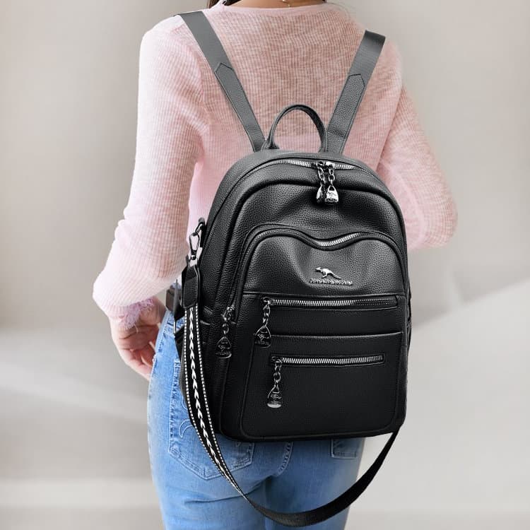 2025 New Soft Leather Versatile Women's Backpack