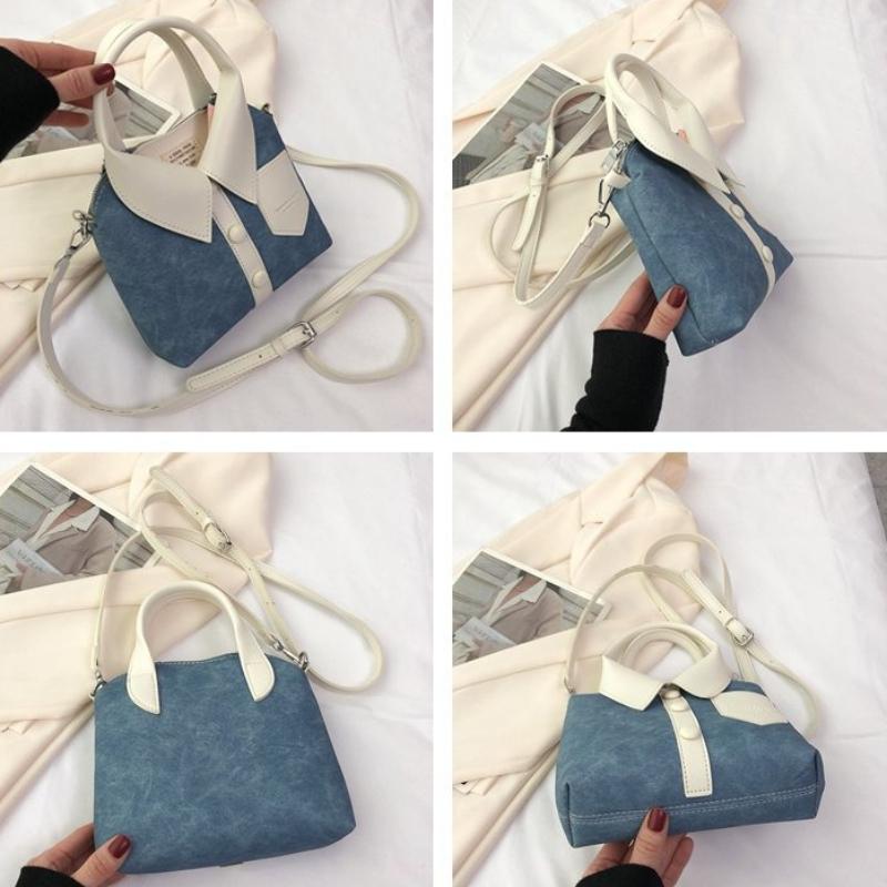 Creative Cloth Design Women Shoulder Bags Ctrast Color Plaid Ladies Crossbody Bag Funny Portable Versatile Female Handbags