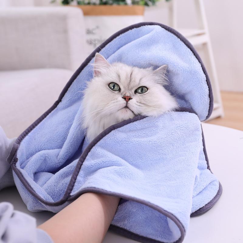 HOOPET Cat Blanket Pet Accessories Cat Soft Dog Bathrobe Towel Quick Dry Pet Blanket for Cat Cleaning Towel Pet Supplies
