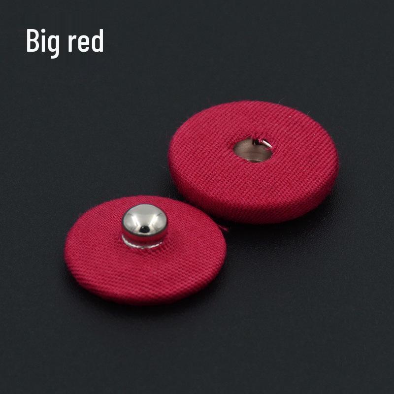 Metal Snap Button with Colored Fabric Cover - High-End Copper Male-Female Hidden Buckle