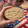Embossed Christmas Decor 250th Anniversary Cookies Ornament with 3D Deep Texture Historical