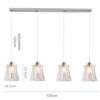 Modern Glass Pendant Light for Bedroom Kitchen Dining Room Hanging Lamp LED Flower Luminaire Chandelier Nordic Lighting Cafe Bar
