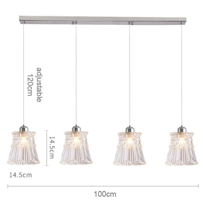 Modern Glass Pendant Light for Bedroom Kitchen Dining Room Hanging Lamp LED Flower Luminaire Chandelier Nordic Lighting Cafe Bar