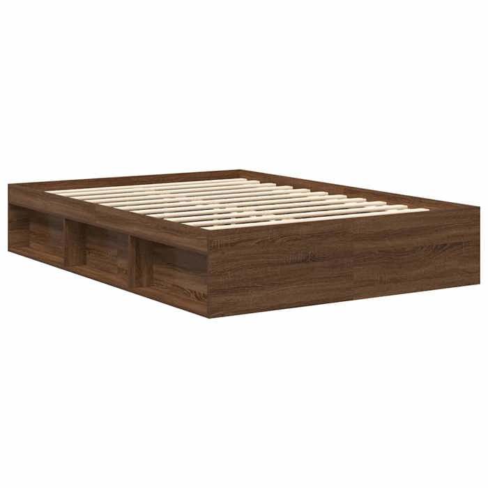 VidaXL Cadre de lit chêne marron 140x190 cm 3203907