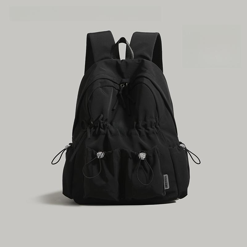 Drawstring Lace-up Bow Mochilas Mujer Student Mochila High Capacity Bag Daily Using Zipper Bolsas 2026 New Youth Backpack
