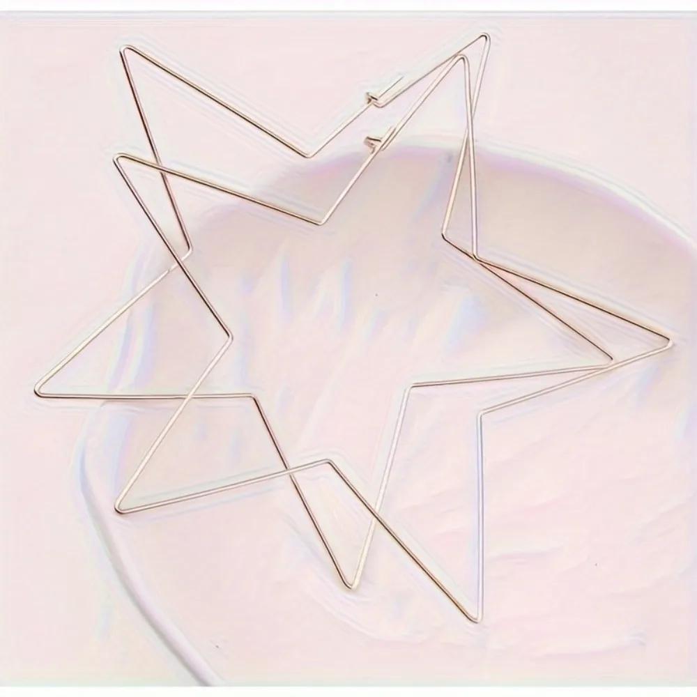 Fashion Bold & Stylish Hollow Star Geometric Earrings Accessory