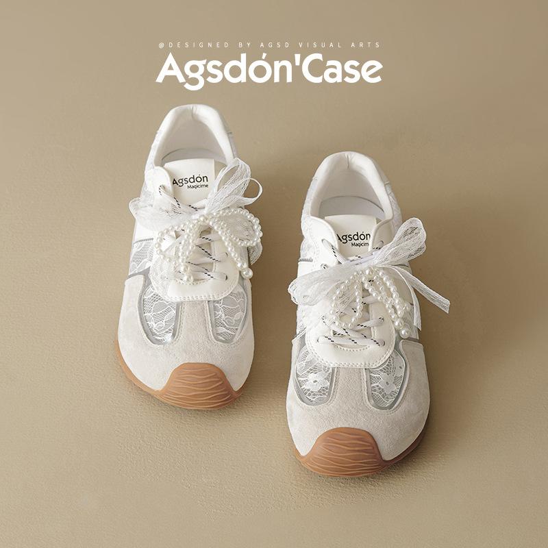 Augustine Soft-soled Ballet Training Shoes Women's 2025 New Summer Lace Mesh Forrest Gump Sports and Leisure Shoes