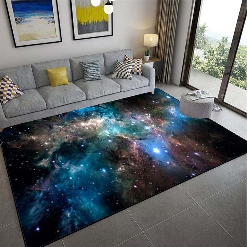 Koberec Space Planet Koberec Starry Sky Koberec v obývacím pokoji Koberec Illusion Koberec Domácí dekorace Ložnice Koberec Dětský koberec Furry Area Koberec