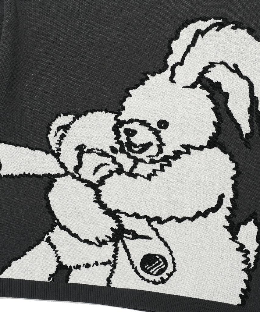 NICEGHOSTCLUB Kidnapping Big Big Knit Tee_Charcoal(Ng2Emuk604A)