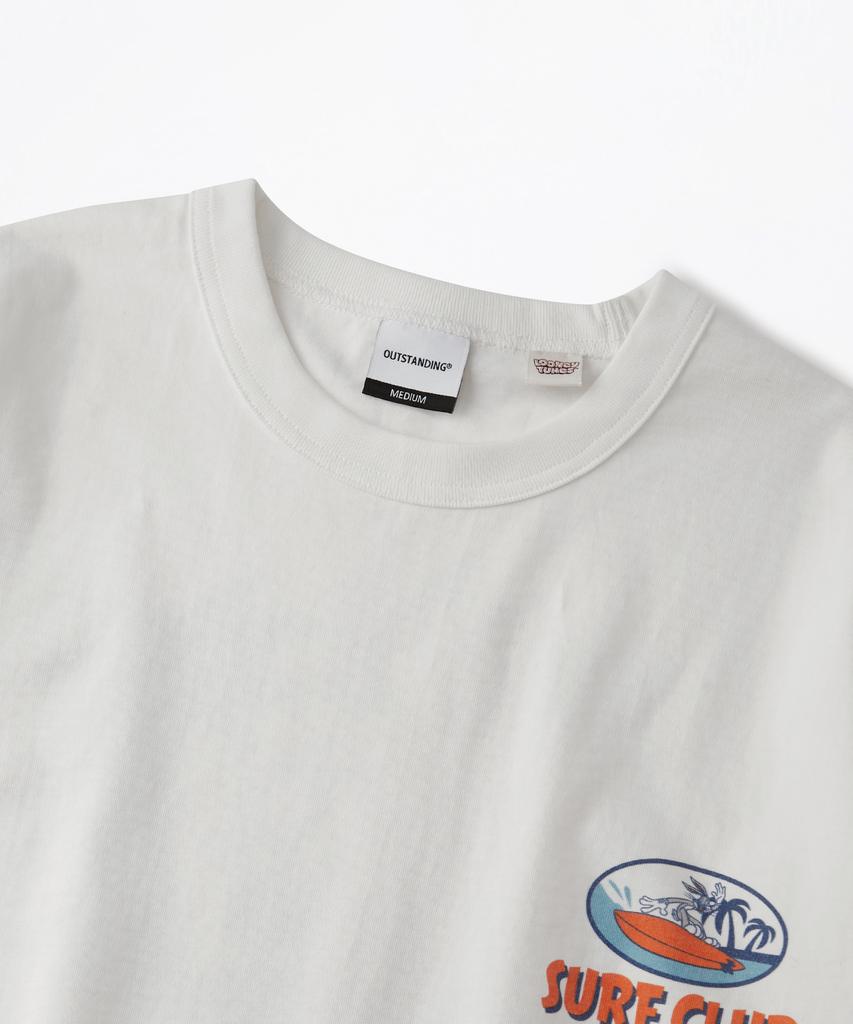 OUTSTANDING [Looney Tunes] Half Sleeve Tee(Surf Club)_Off White