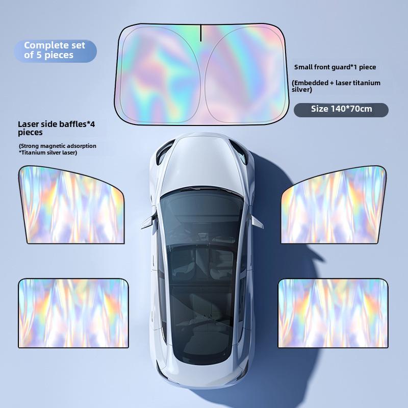 Universal Titan Silber Laser Auto Sonnenschutz - Wärmeisolierung & Sonnenschutz
