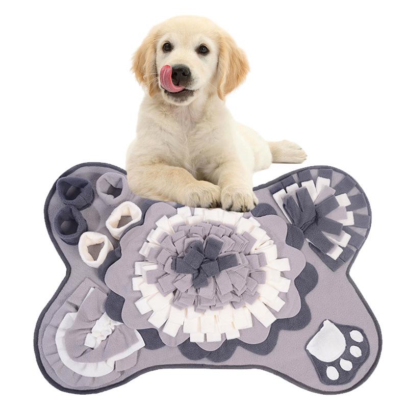 Bone-Shaped Dog Sniffing Mat: Olfactory Training & Puzzle Slow Feeder Toy