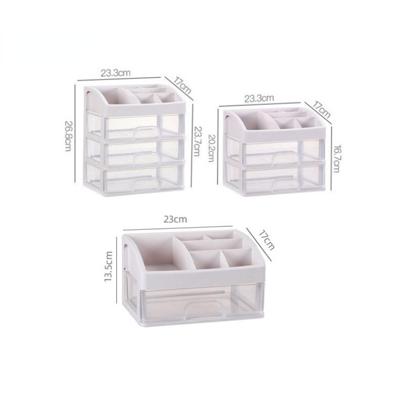 Transparent Cosmetic Storage Box Multi-layer Drawer Home Use Dustproof Storage Box Organizer Desktop Makeup Storage Container