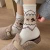 Șosete Retro Șosete Medii Șosete Tub Sezon Îngroșate Lână Caldă Șosete Cățeluș Drăguț Desen Animat Șosete Stivuite
