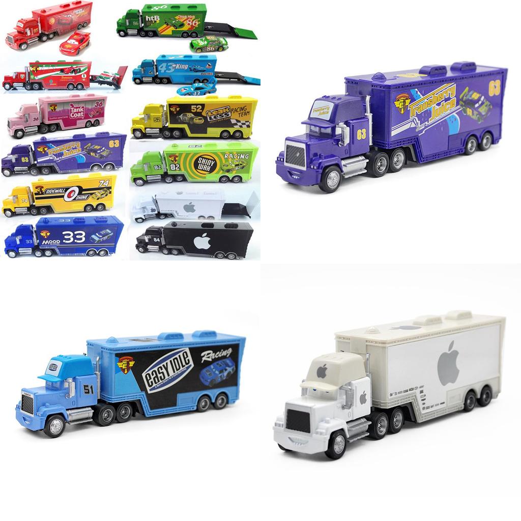 Durable Alloy Cars Mack Lightning Mcqueen King Jackson Storm Racer Truck Model