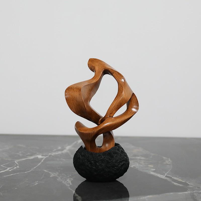 Scandinavian Mid-Century Modern Resin Decorative Sculpture