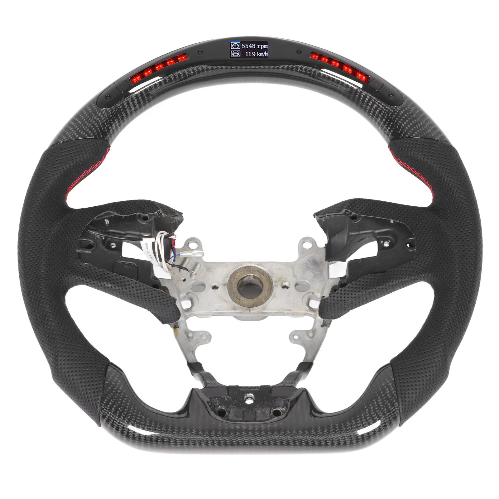 

Carbon Fiber LED Display Shift Lights Steering Wheel Replacement for Civic FC Type R FK8 2016‑2021 US