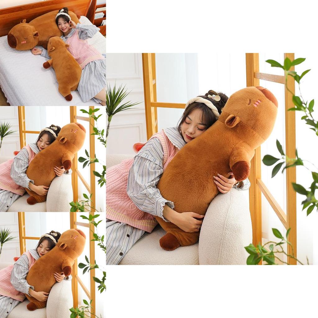 Morbido Cuscino Capibara in Peluche Corto Ideale Per Pigiama Party e Decorazione della Camera da Letto Misure 50cm e 90cm