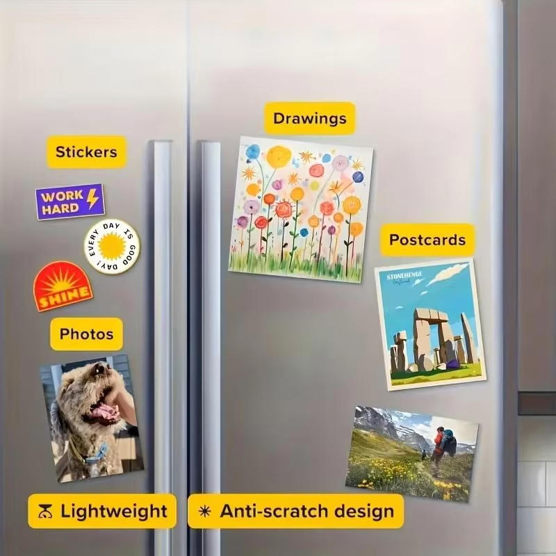 20/50Pcs Self Adhesive Rubber Magnet Sheets Flexible Magnetic Sticker for Fridge Card Photo DIY Business Promotion 5x2cm