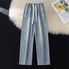 Women's Lyocell Blend Drawstring Elastic Waist Jeans