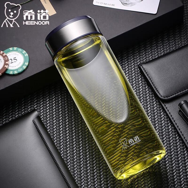HEENOOR Men s Large Capacity Single-Layer Glass Water Bottle XN6053