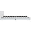 Bed Frame White Faux Leather 140x200 cm