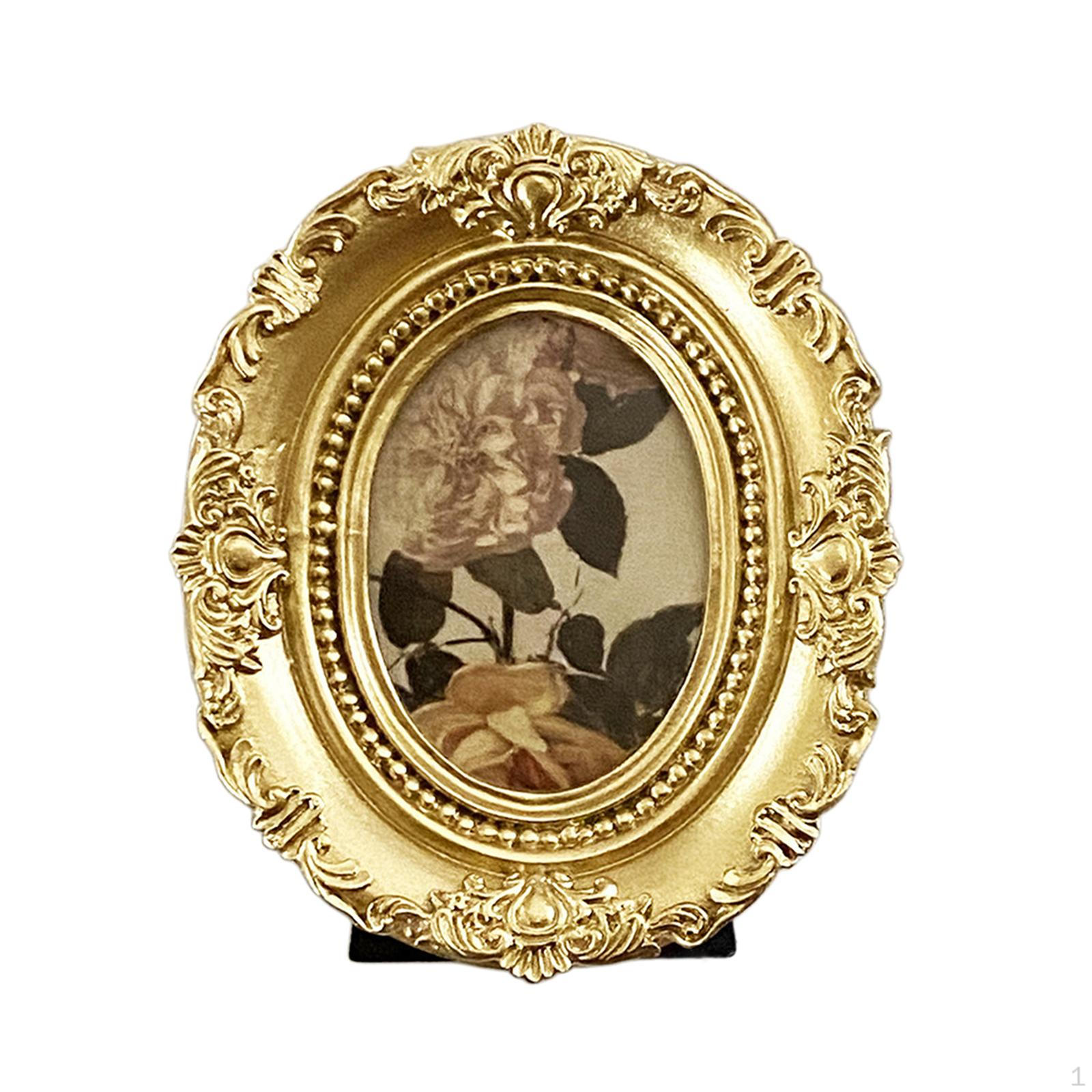 Resin Photo Frame European Style Picture with Easel Hook/ Stand Cards Display Holder