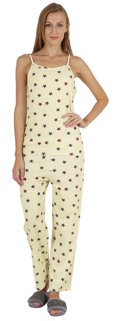 Inkmeso Women Sexy Nightwear Pj set with adjustable Spaghetti strap Sleepwear Pajama