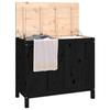 VidaXL Laundry Box Black 88.5x44x76 Cm Solid Pine Wood 823583