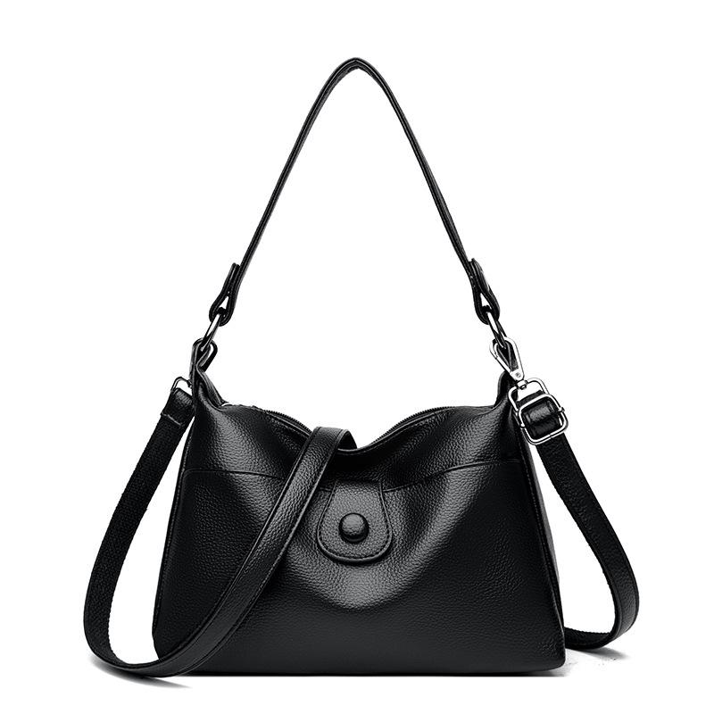 O geantă la modă și versatilă de mare capacitate, cu un singur umăr, din piele moale