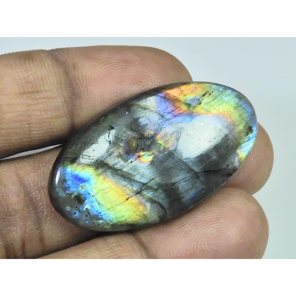 21X41X05MM Natural Purple Labradorite Spectrolite Oval Loose Gemstone 52Cts. D-385