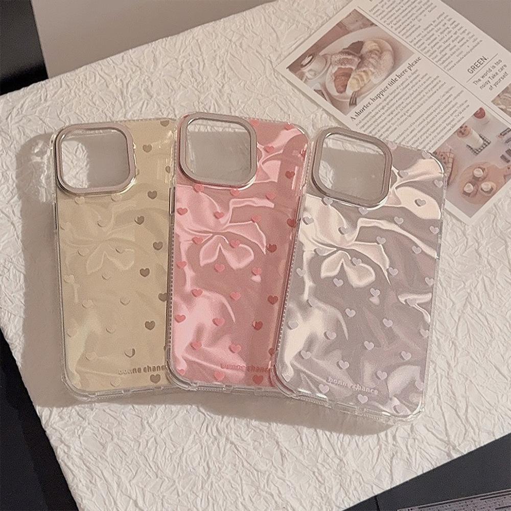 Simple Ins Love for IPhone 15 Apple 16 Phone Case 14pro Max Fresh 12 Hard 13 Water Ripples