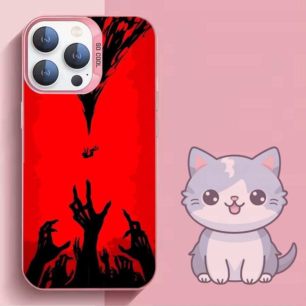 

Phasmophobia Art Phone Case For iPhone 16,15,14,13,12,11,Mini,Pro,SE,MAX Pink Matte Silicone Cover iPhone13