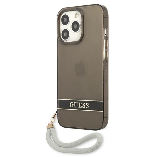 Guess Guhcp13Lhtsgsk Iphone 13 Pro / 136,1 Czarny/Black Hardcase Translucent Stap
