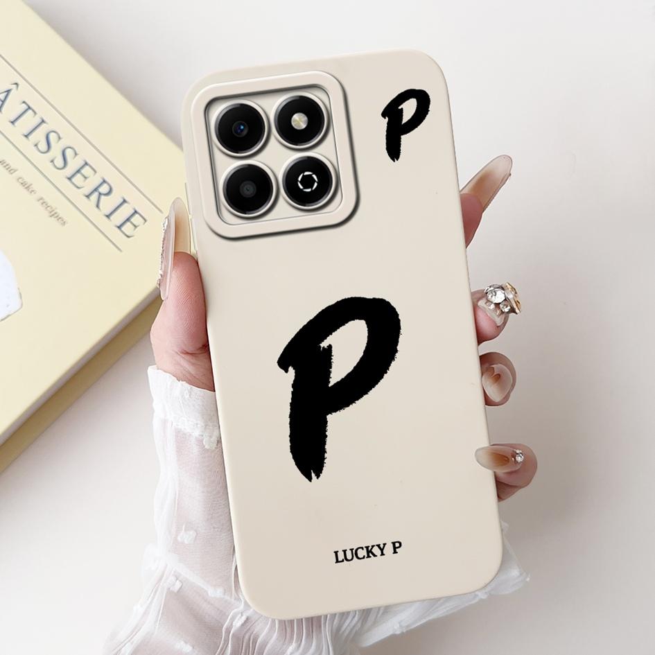 For Honor X6a X6b Case JDY-LX1 JDY-LX2 WDY-LX1 WDY-LX2 Shockproof Cover Cute Letters Soft Silicone Matte Cases For HonorX6b Capa