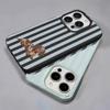 Cut Stripe INS Style Phone Case For IPhone 17 14 16 15 12 11 Pro Max 13 17 Plus Soft Silcone Cover Funda