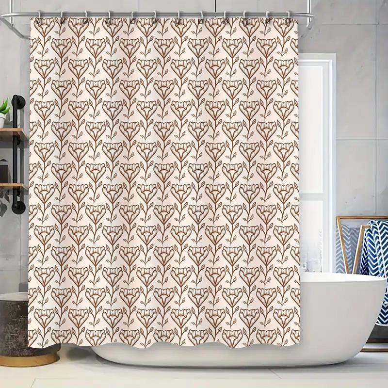 

Vintage Floral Shower Curtain Waterproof Bathroom Decor Luxury Home Decoration Rustic Boho Style For Kids Bathrooms 72 X 84 W60H190(CM)-1 Pcs