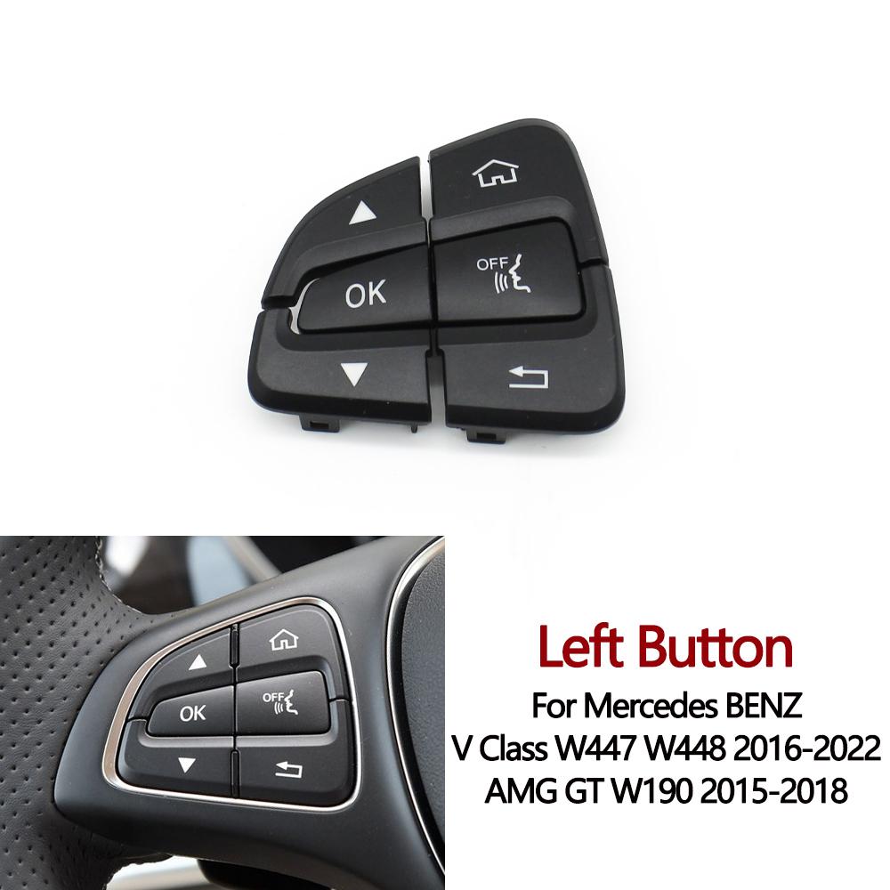 Car Steering Wheel Buttons Multi-function Control Switch Button Cover For Mercedes Benz V Class W447 W448 AMG GT W190 0999050151