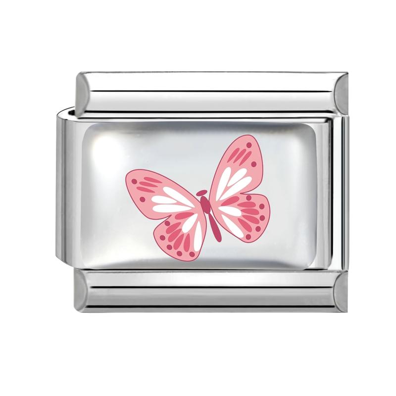 New Lovely Heart Envelope Rose Butterfly Cherry Charm Links Fit 9mm Italian Bracelet Women Men Making DIY Jewelry Gifts