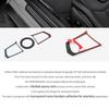 For BMW X3 G45 G48 2025- Carbon Fiber Steering Wheel Button Frame Sticker Emblem Trim Ring Car Interior Decor Accessories FW6
