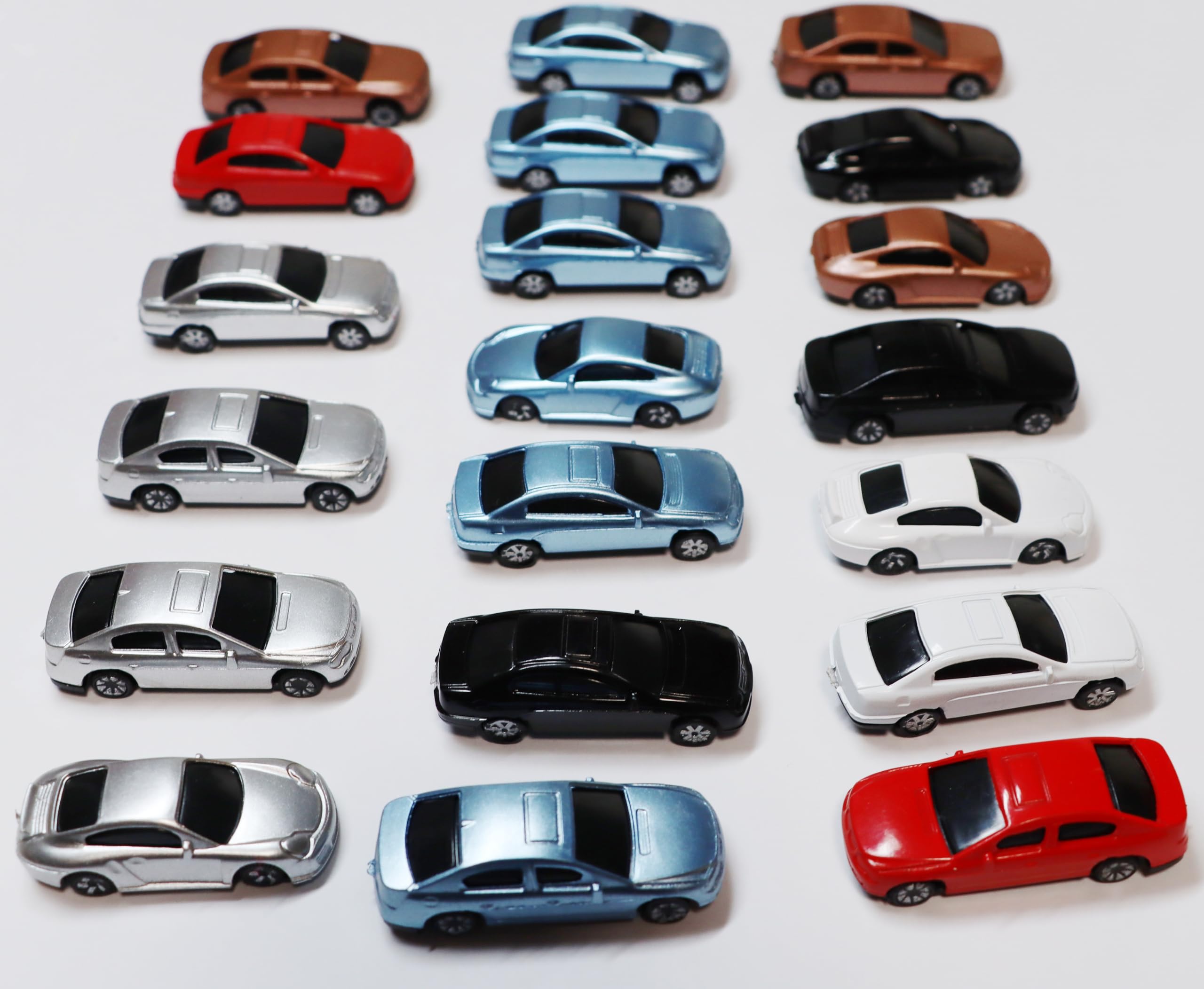 Model Miniature Model Cars for Architectural Painted and Landscapes Set of Cars, Cars, Dioramas, Models, Vehicles, Railways, Cities, (1100 Scale, 20)