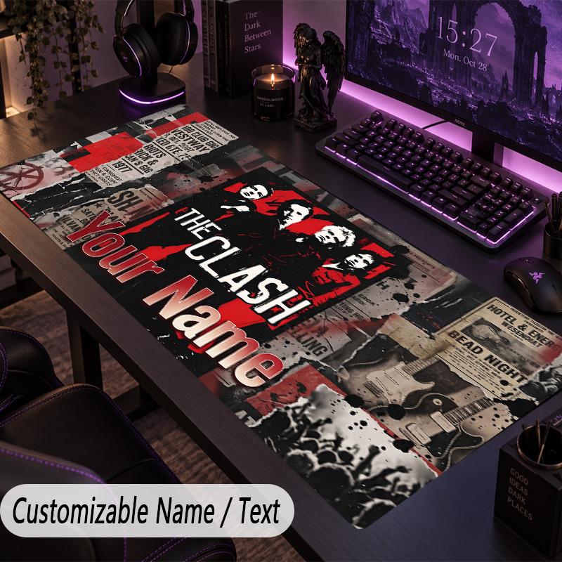 Large Mouse PadThe Cure Custom Name Text Personalized Desk Mat Non Slip Gaming Pad
