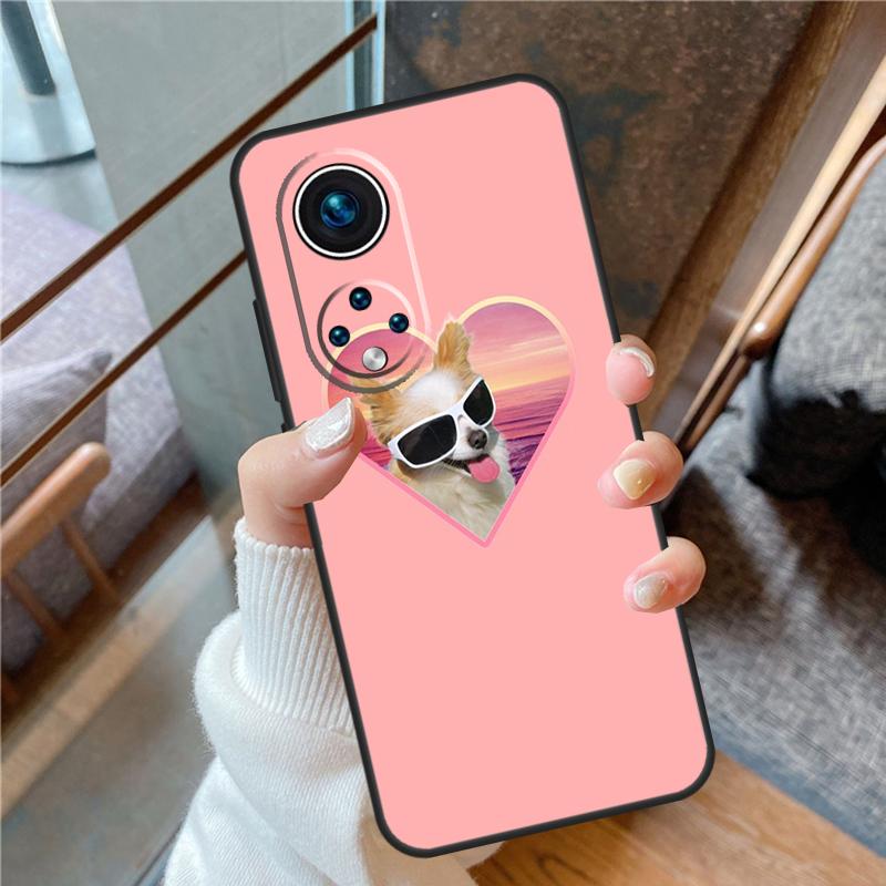 Chihuahua Face Floral Dog Case For Honor 90 70 50 Lite Magic 5 Pro Cover For Honor X8 X9 X7 X8a X9a X7a X6a X9b 9X 8X