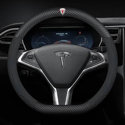 Capa para Volante de Carro Para Model 3 Model S Model Y Model X Roadster 2019-2025 Acessórios Internos do Carro para Volante