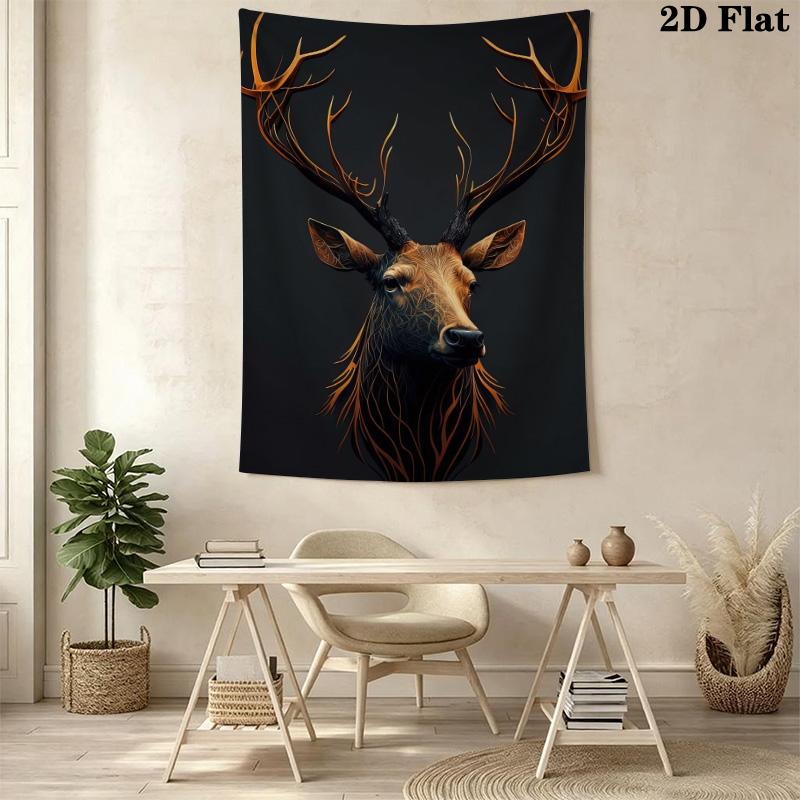 Deer Pattern Home Decor Tapestry, Wall Hanging, Decorative RV Wall Cloth.MGT0918280