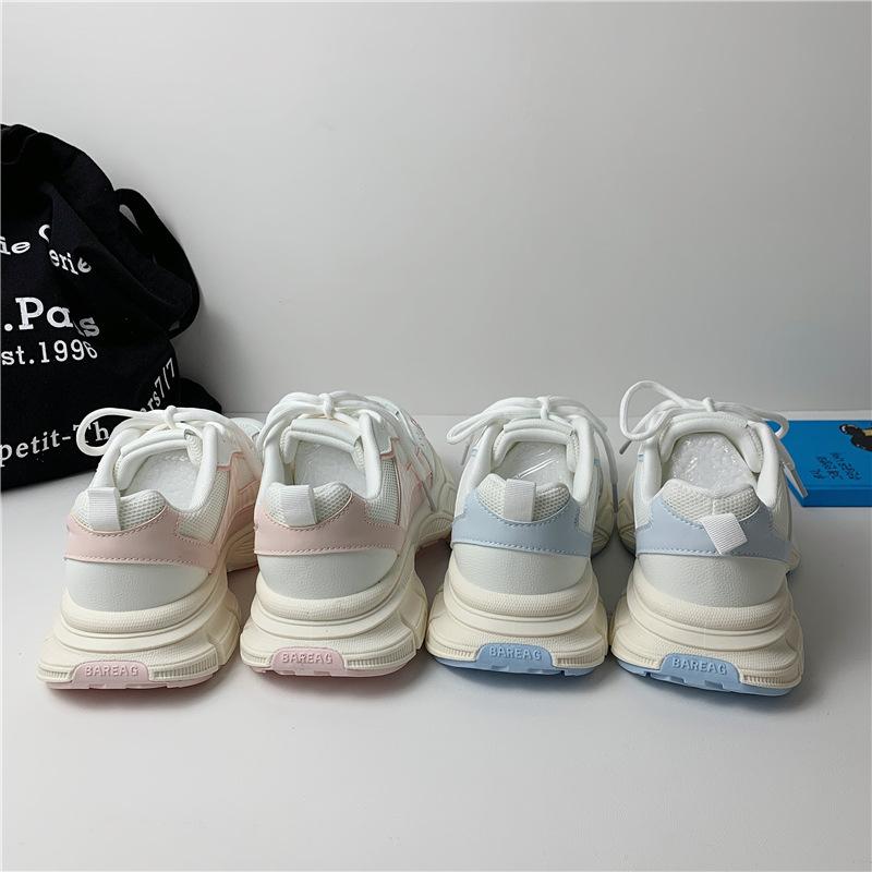 Autumn mesh breathable dad shoes women's 2025 new original niche lightweight thick-soled fashion foreign casual shoes