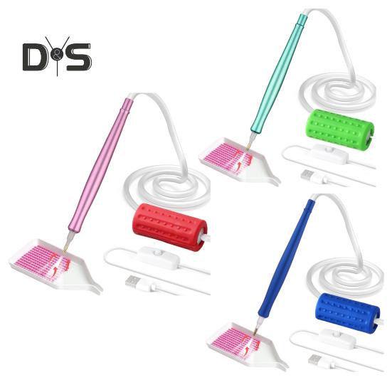 Pix electric pentru artă cu diamante cu vid, pix electric pentru artă cu diamante cu tavă de depozitare, instrument de plasare a diamantelor fără ceară pentru toate diamantele