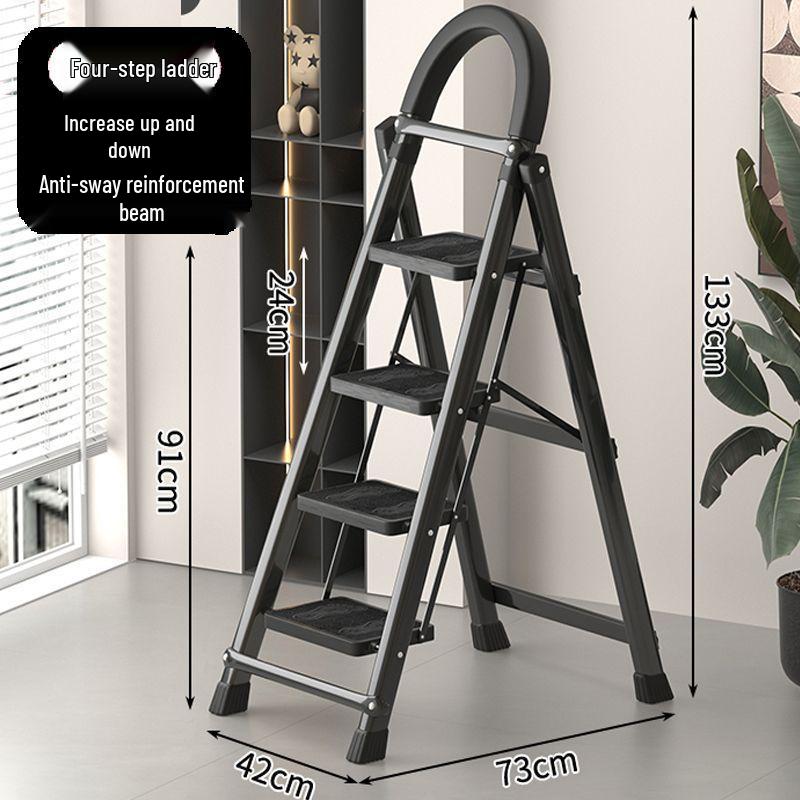 Portable Multi-Functional A-Frame Folding Ladder for Home and Engineering Use